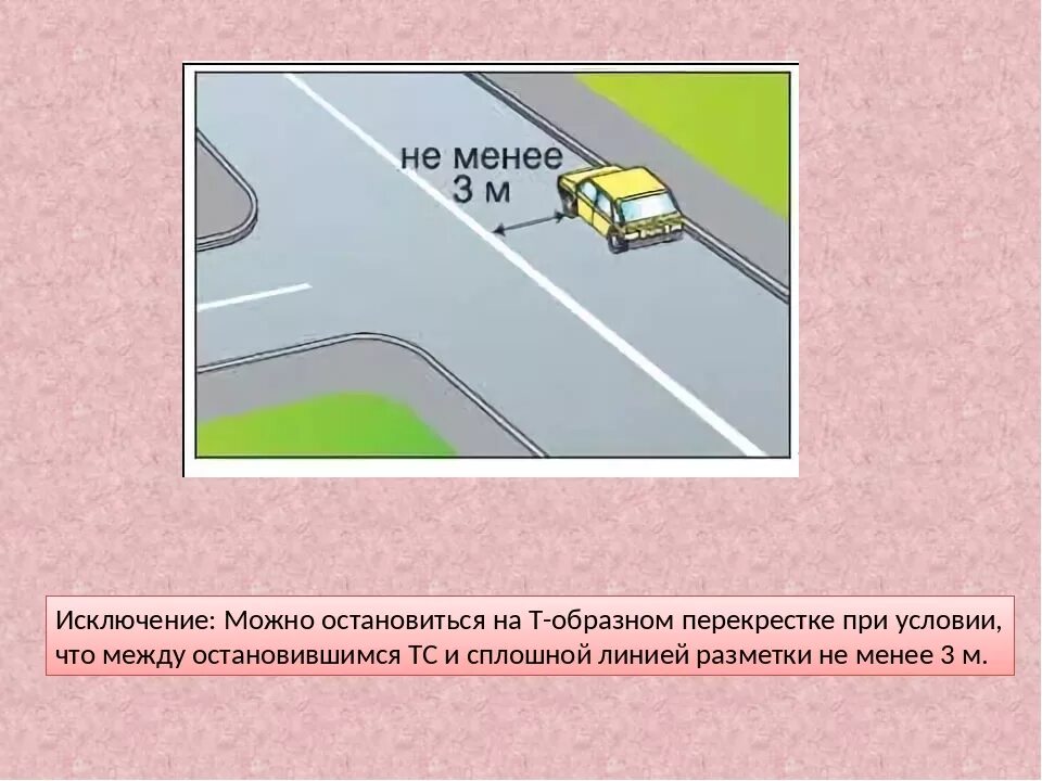 Можно на расстоянии до 5. Разрешается ли остановка на т образном перекрестке. Стоянка и остановка на т образных перекрестках. Стоянка транспортного средства на т образном перекрестке. Стоянка на т образном перекрестке ПДД.