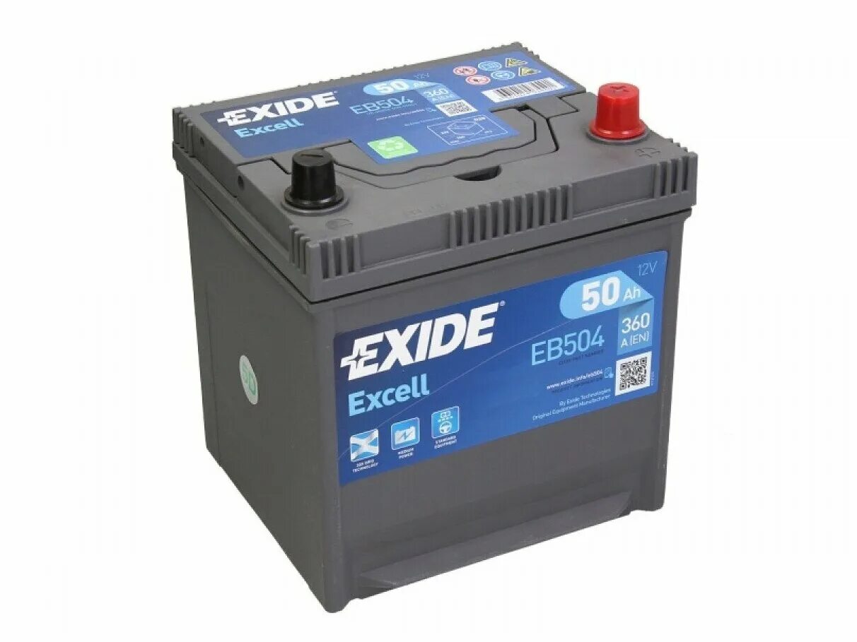 50 ампер часов. Аккумулятор Exide eb504. Exide Excell eb504 (50 а/ч). Аккумулятор автомобильный Exide Excell. Аккумулятор 12v6ah Exide.