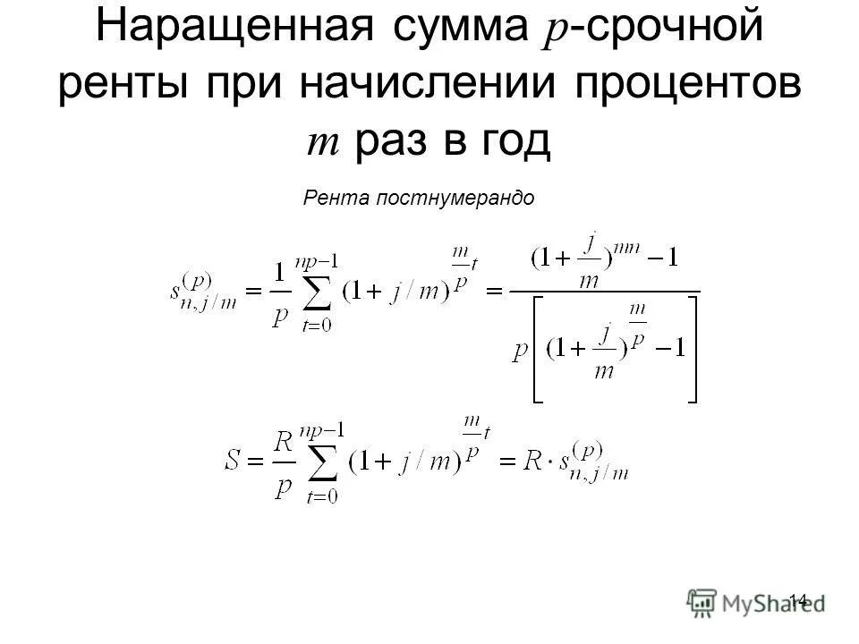 Рента наращенная сумма ренты. Наращенная сумма ренты постнумерандо. Формула наращенной суммы s простой ренты пренумерандо имеет вид. Рента наращенная сумма ренты. Наращенная сумма ренты пренумерандо.