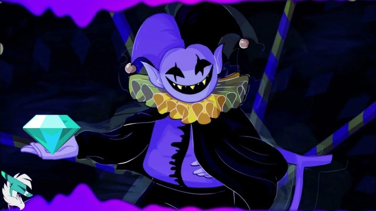 Deltarune 1 глава. Jevil дельтарун. deltarune джевел. дельтарун секретный босс. jevil deltarune art.