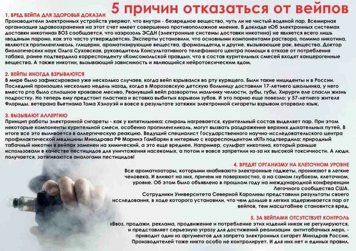 Вред курения вейпа. Вред электронных сигарет. электронные сигареты вред для здоровья. курение электронной сигареты и последствия для здоровья. памятка о вреде вейпа.