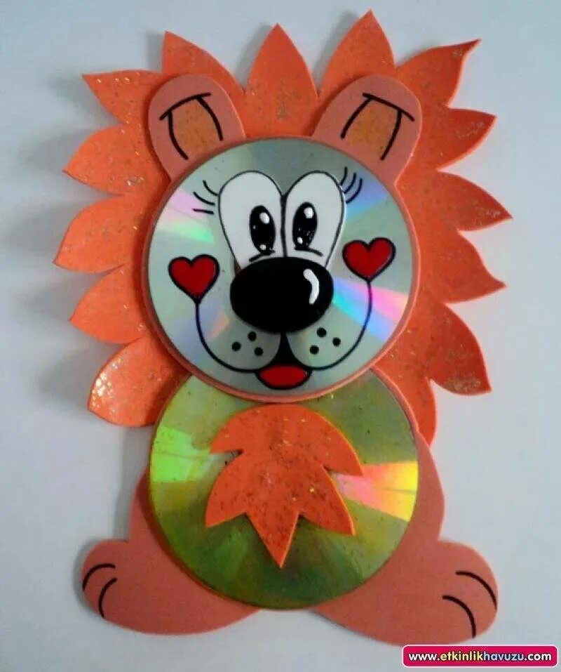 Кот из бросового материала. Игрушка из компакт дисков. Заяц из втулки от туалетной бумаги. Символ года из бросового материала своими руками. Поделки из одноразовой посуды.