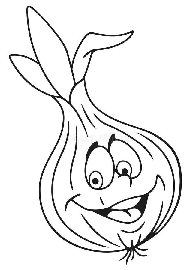 Лук раскраска для детей распечатать Onion coloring pages to download and print for free