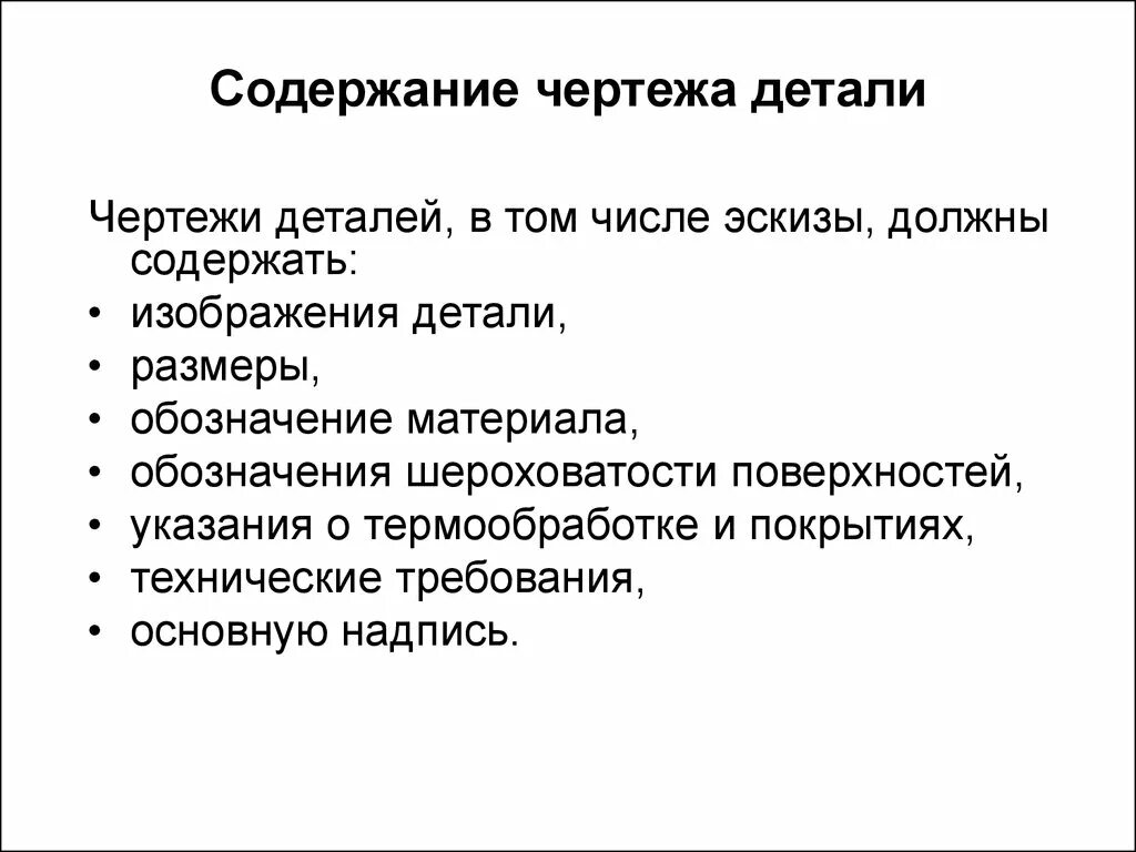 Содержание чертежа