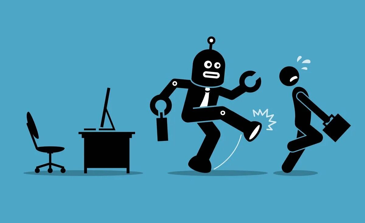 Ии против человека. Роботы вытесняют людей. Роботизация и безработица. Роботы заменят людей. Роботизация безработица.