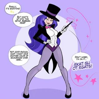 #Zatanna's #StripGame!Vote now for which clothes goes off first