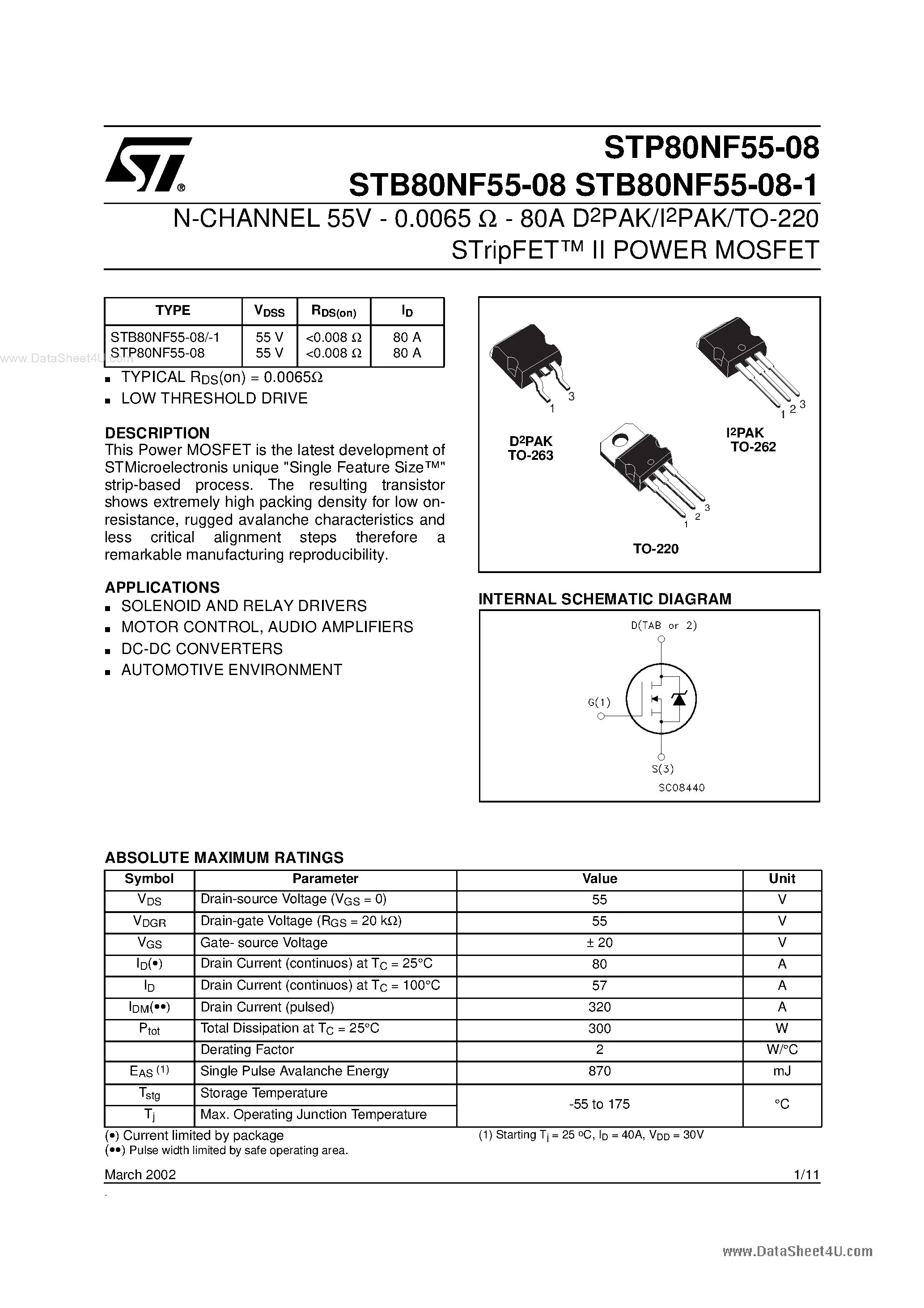 55 08 1 8. Stp80nf55-08 Datasheet. Транзистор 80nf55. H80nf55 08 схема. P80nf55-08.