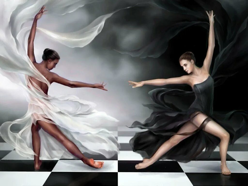 Танец две души. Темная и светлая сторона человека. Танец жизни. Теневая сторона личности. Танец души.