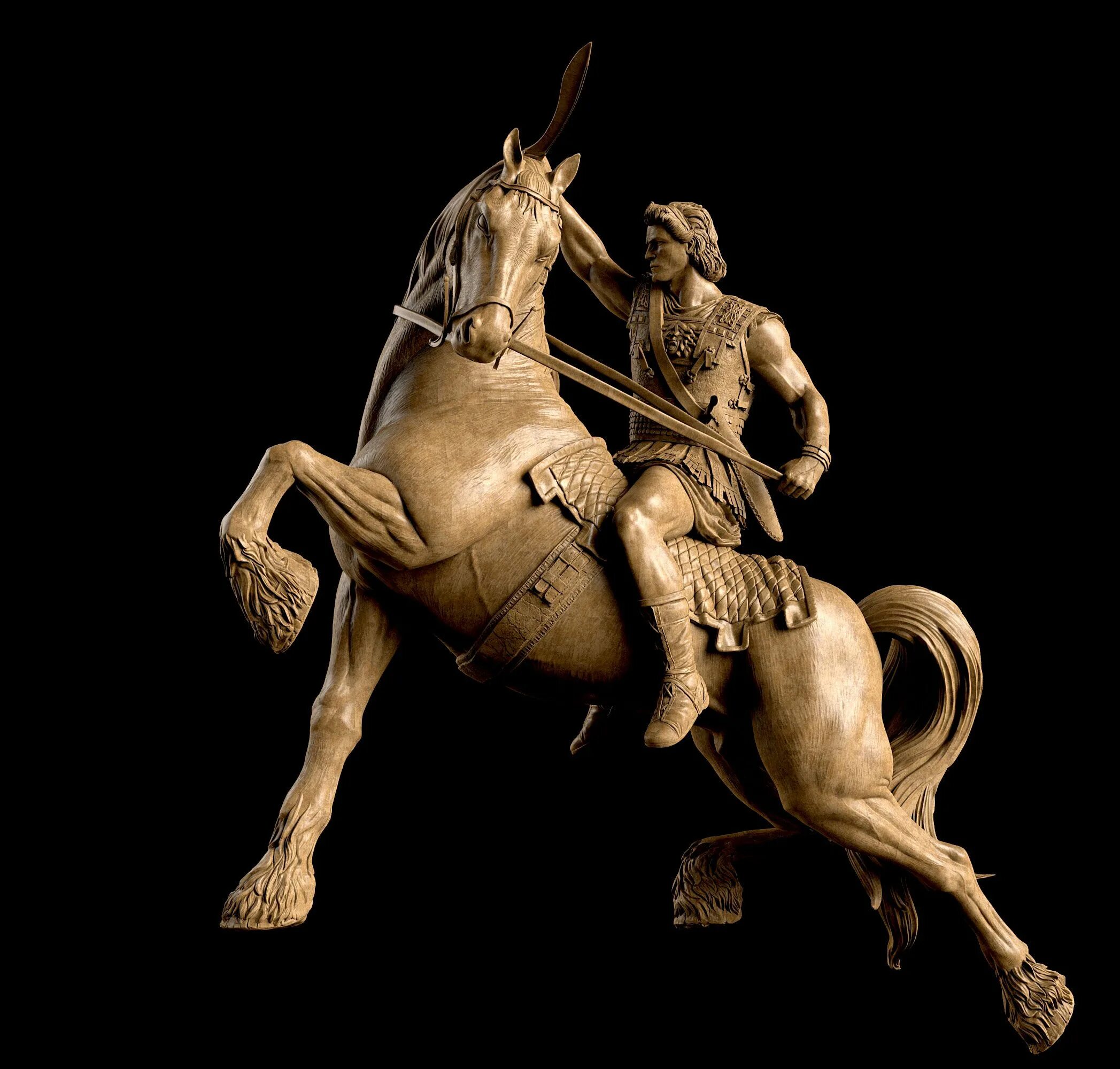 Скульптура на коне