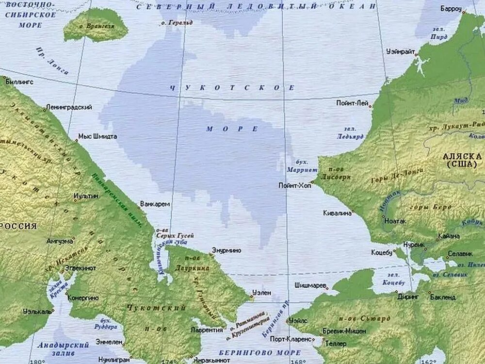 Берингов пролив на карте тихого океана. Где находится Чукотское море на карте. Чукотское море географическая карта. Чукотское море на карте. Чуотское Морена карте России.