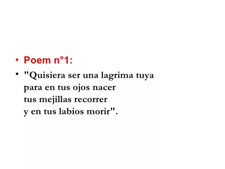 Spanish poems. Poem in Spanish. Easy Spanish poems.