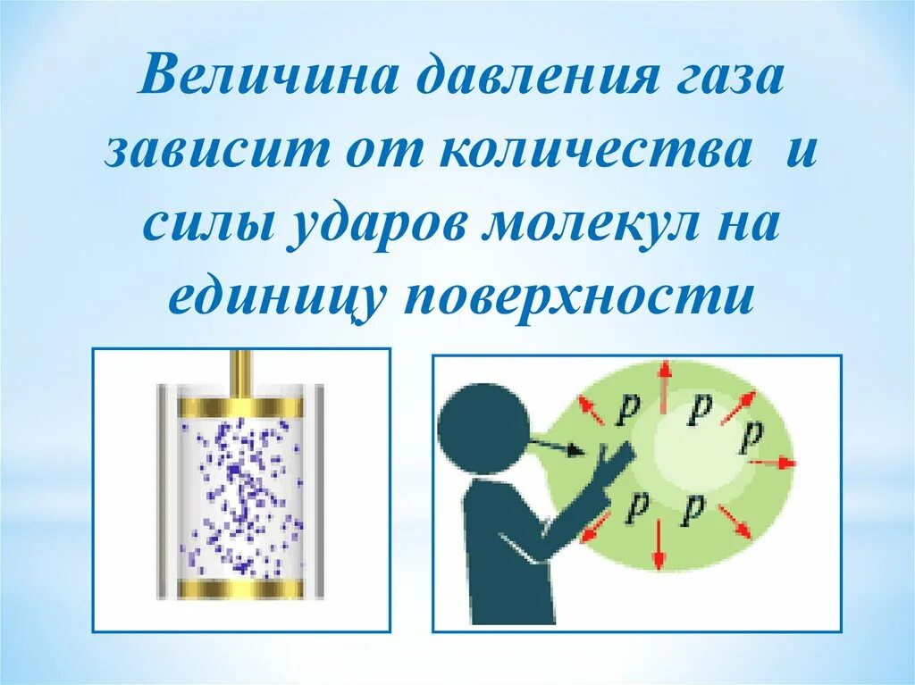 Давление жидкости или газа на стенки. Зависимость давления газа от объема и температуры 7 класс. Давление газа физика. Величина давления зависит. Давление газа физика 7.