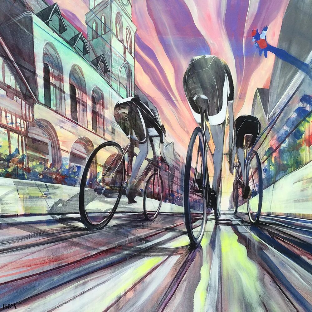 Стильные картины. Велосипедисты в живописи. Картина велосипедист. Картина велосипед. Track artist