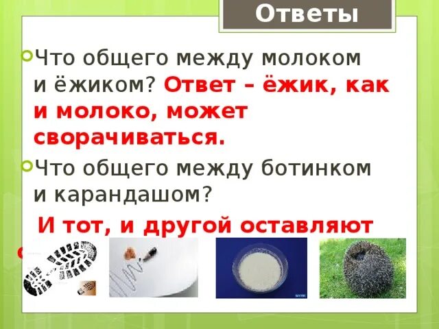 Что общего между примеры Примеры иллюстрируют некоторое правило