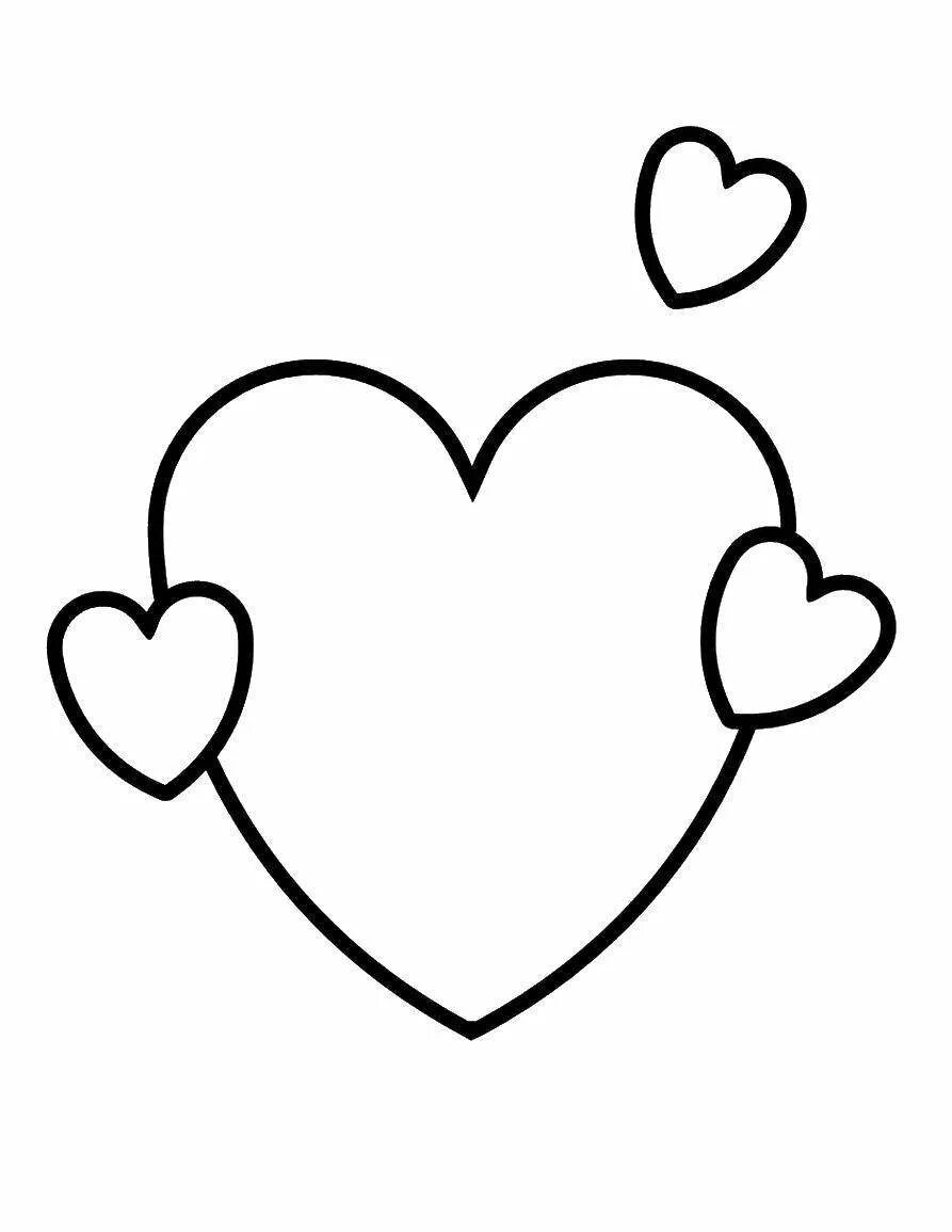 Раскраска сердечко. Сердечко раскраска для детей. Сердце рисунок. Картинки для раскрашивания сердечки. Картинки раскраски легкие