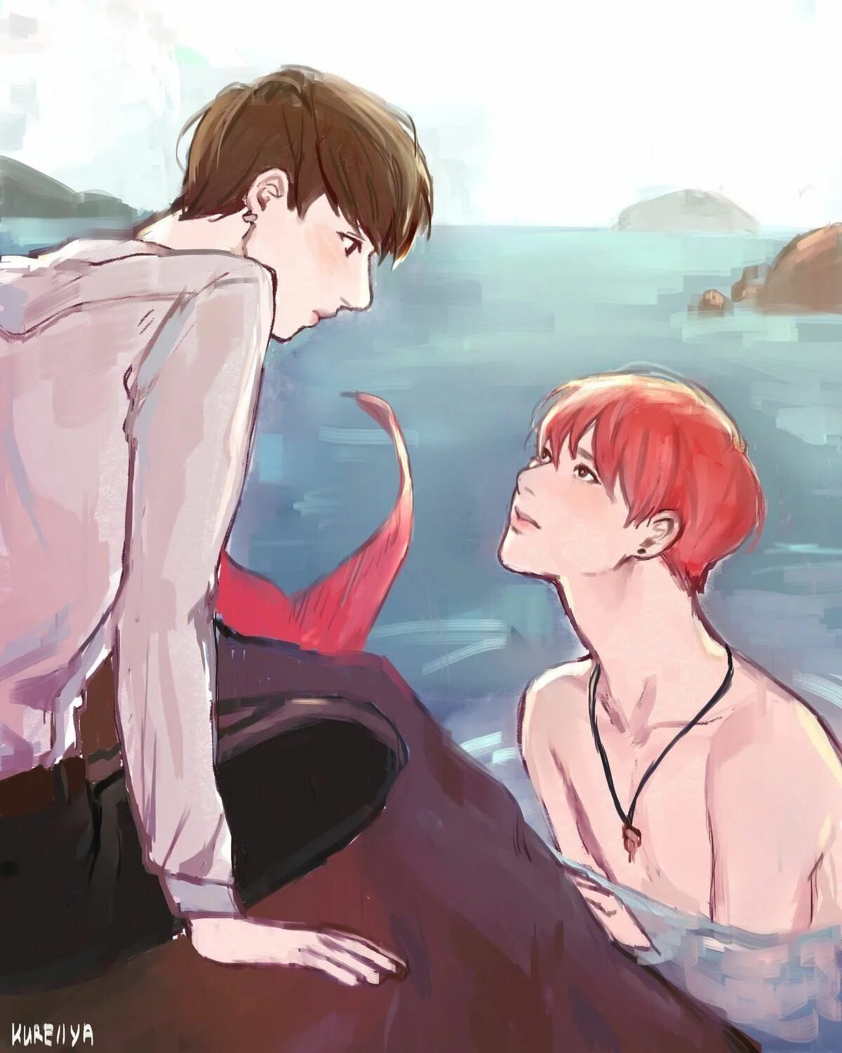 Vkook shuaitofu. BTS Vkook русалки. Vkook русалки. БТС русалки Чонгук. Фф вигуки эльфы