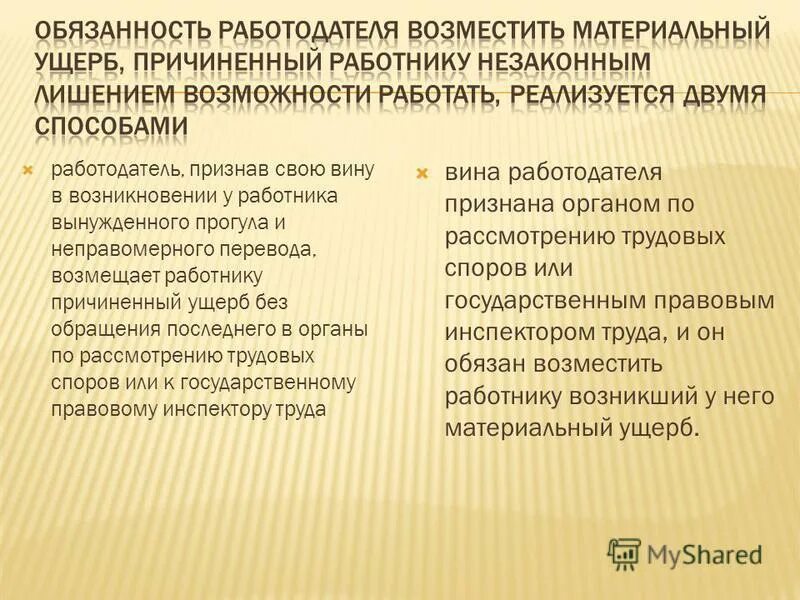 работник компенсирует ущерб работодателю. вред причиненный работодателю. обязанность работодателя возместить ущерб. работник компенсирует ущерб работодателю. порядок возмещения ущерба работником.