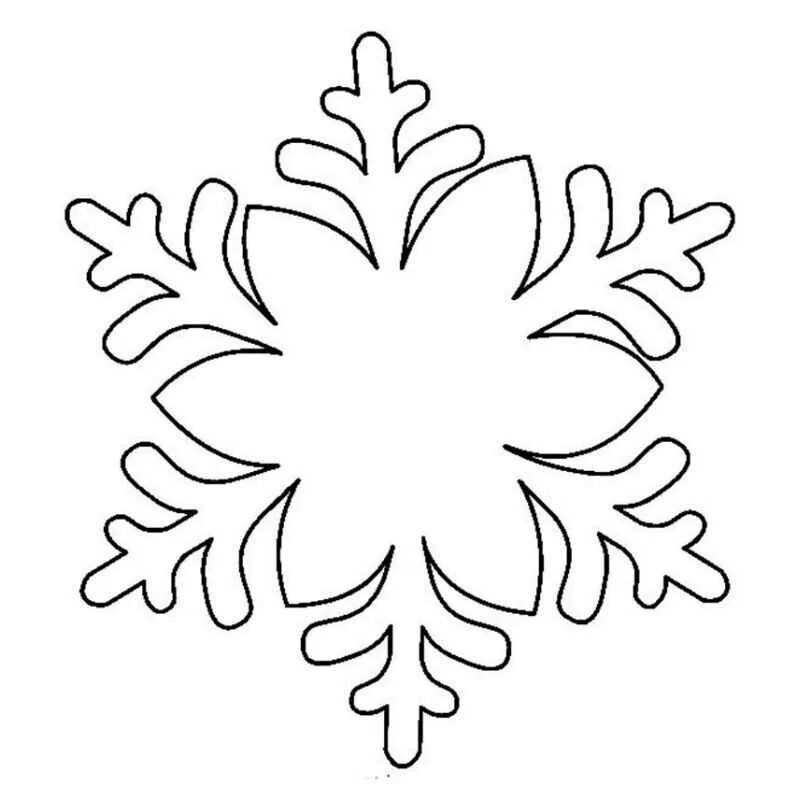 Снежинка из бумаги шаблон а4