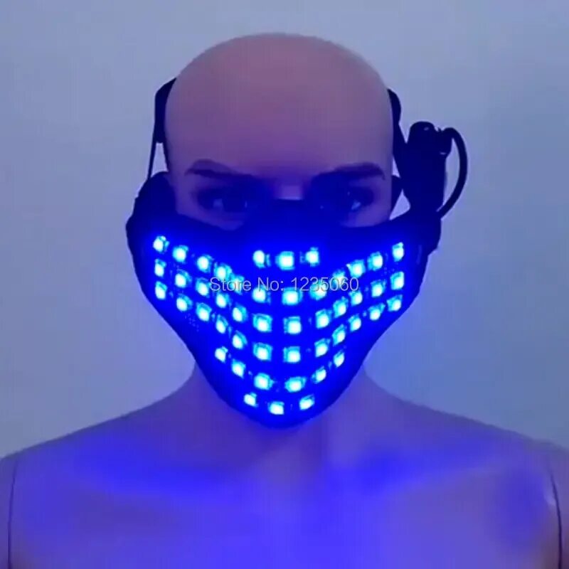 Купить светодиодную маску. Светодиодная маска led Mask. Светодиодная RGB маска. Маска робот светодиоды.