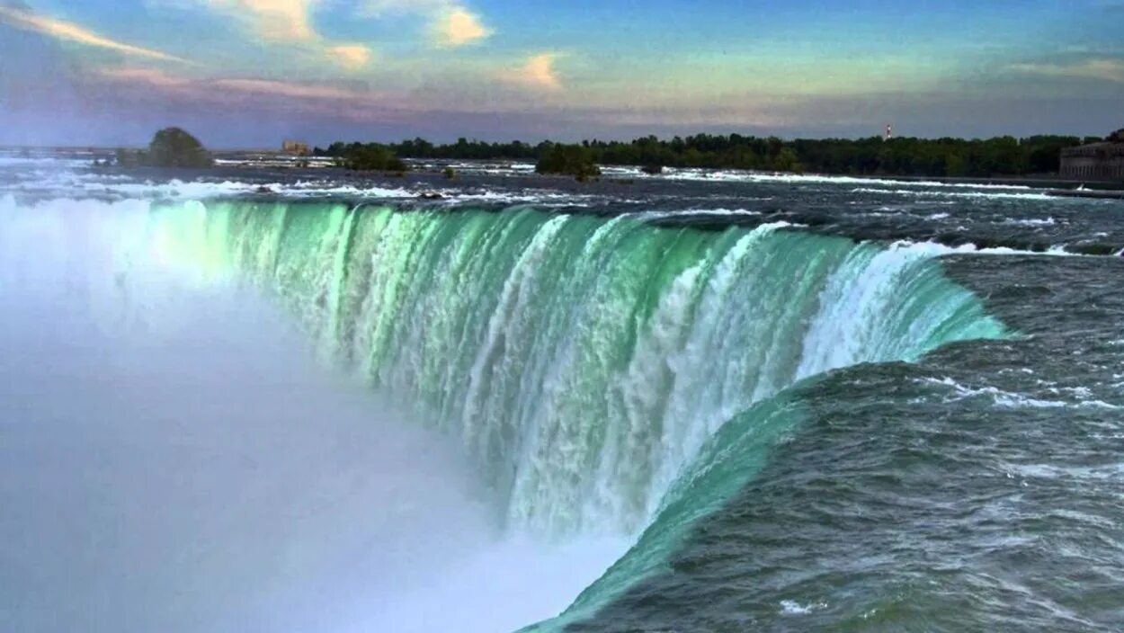 Ниагарский водопад Лунная Радуга. Достопримечательности Канады Ниагарский водопад.