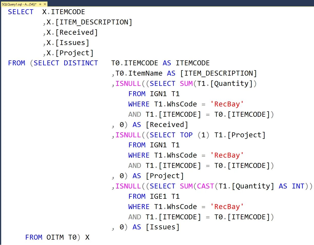 Coding database