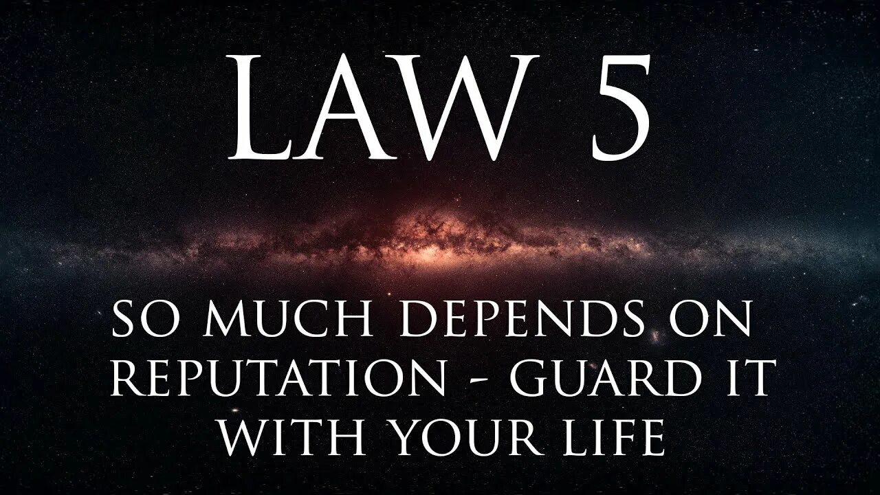 Law 5 ru. Reputation Guard. Law 5 so much depends on the reputation. Law 4 always say less. Always say less than necessary Law 4.