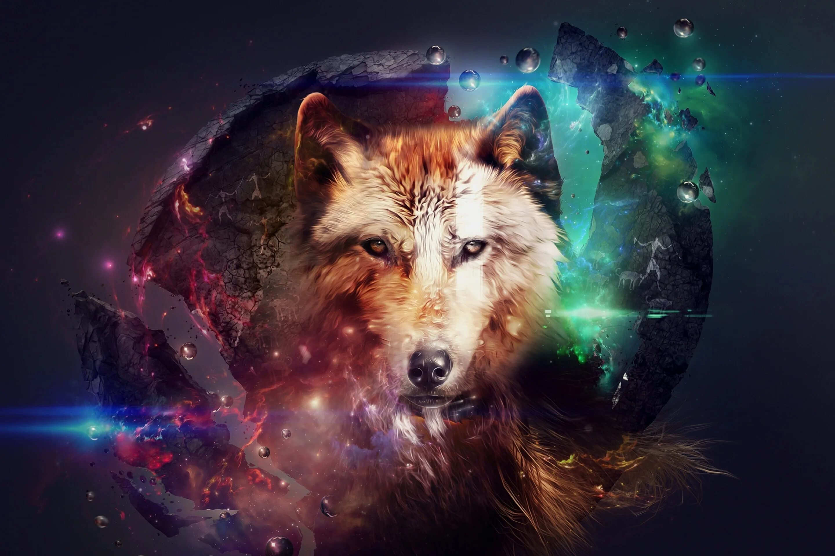 Wolf gaming wallpapers. Animal Wolf Lights Wallpaper.