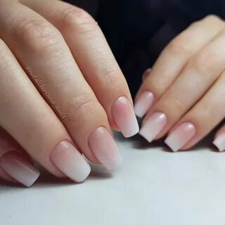 Нюдовые ногти на квадратную форму