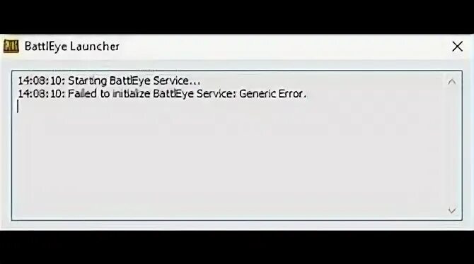 Battleye service is not running properly. BATTLEYE Launcher.