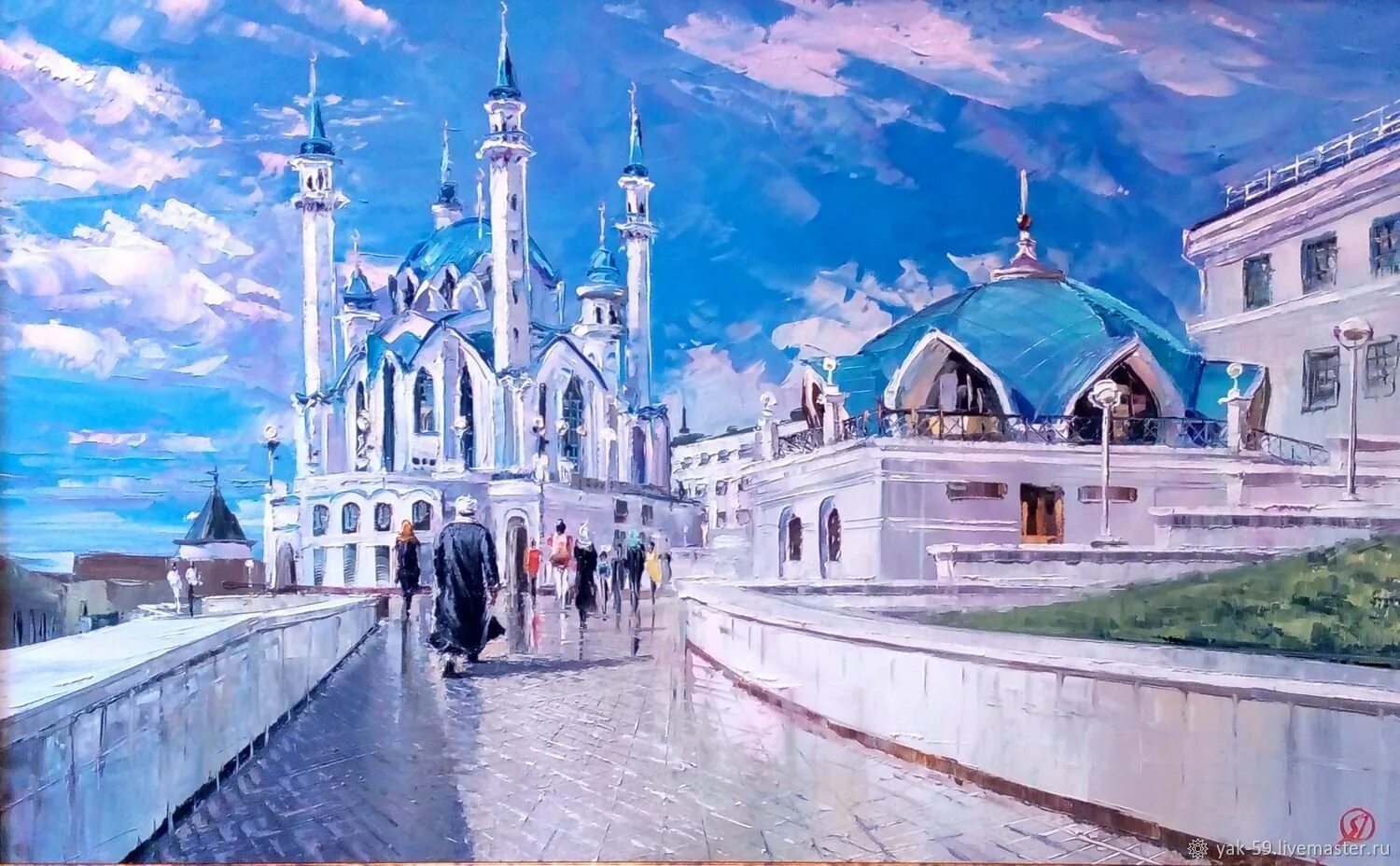 Картины казань. Пейзажи Казань Сююмбике Кремль кул Шариф. Кул-Шариф Казань акварелью. Мечеть кул Шариф акварель. Казань мечеть кул Шариф арт.