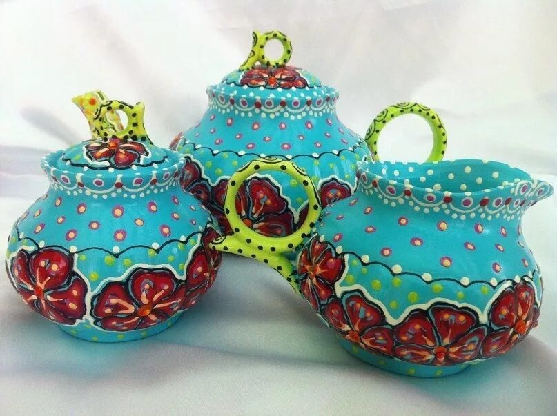 Керамическое изделие из цветной глины