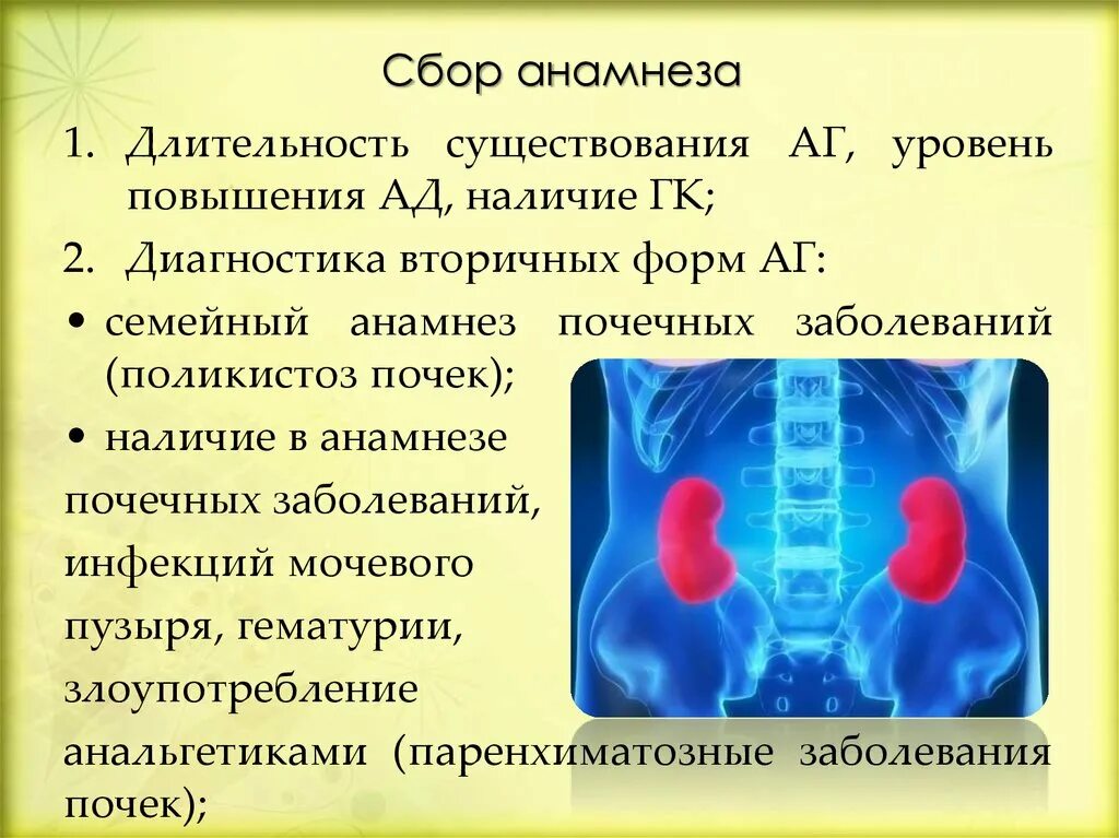 Продолжительность существования в организме человека без лечения. Анамнез почек. Анамнез заболевания почек. Поражение почек в анамнезе. Физикальное обследование при хронической болезни почек у детей.