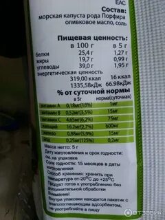 Сколько железа в морской капусте