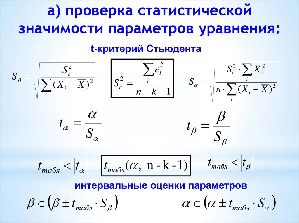 Значимость параметров уравнения регрессии. Статистические значимые различия по критерию Стьюдента. Критерий Стьюдента в статистике. Критерий Стьюдента для оценки значимости коэффициентов регрессии. Статистически значимый критерий Стьюдента.