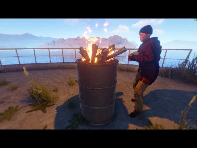 Длс с бочками раст. Бочки раст. костер раст. rust бочка с костром. новые бочки в раст.
