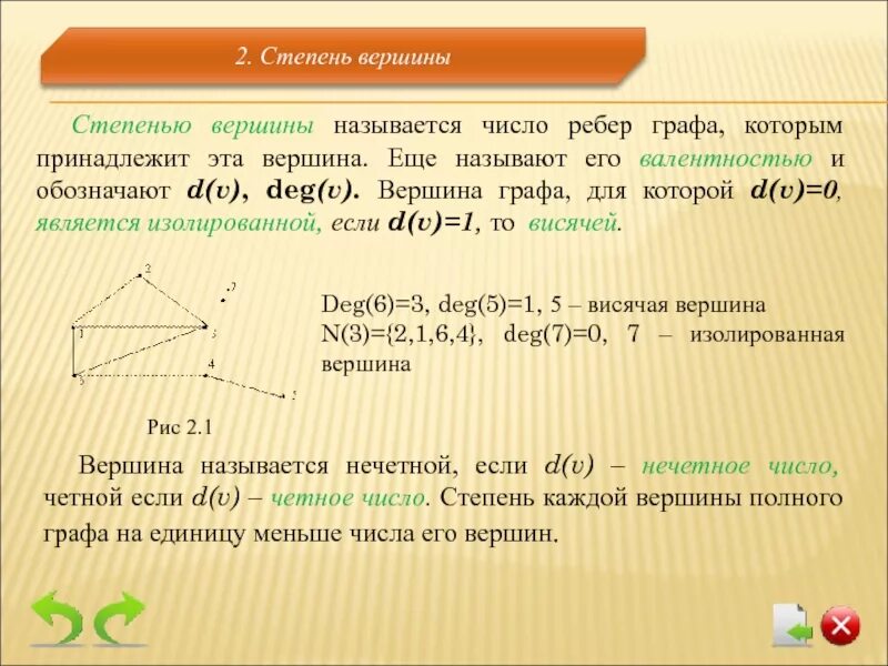 Степень изолированной вершины. Вершины графа. Степень вершины. Ребра и степени графа. Вершины и рёбра графа. Степень (валентность) вершины графа.