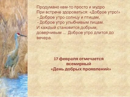 Птичка основная мысль