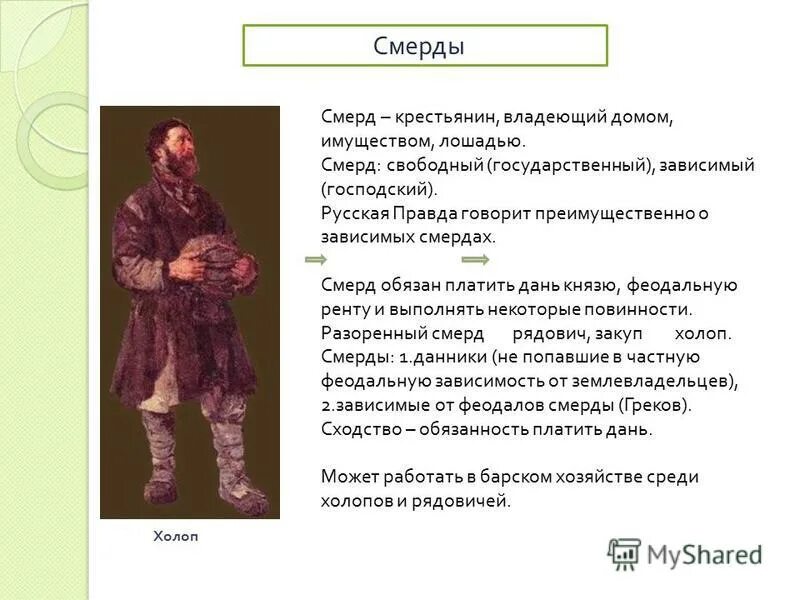 Холоп 6 класс. Смерды это в древней Руси. Холопы это в древней Руси. Крестьяне смерды. Смердов, закупов и Холопов..