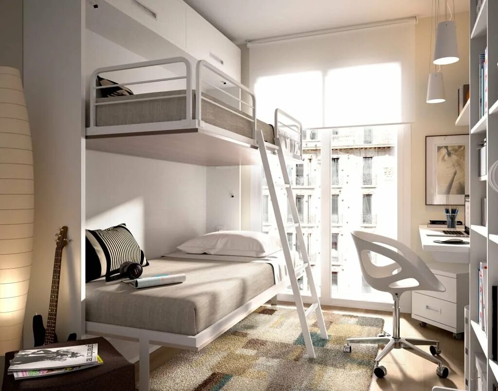 Двухэтажный спальный. Комната с двухэтажной кроватью. Спальня с двук итажной кроватью. Спальня с двухэтажной кроватью. Спальня с двухъярусной кроватью.
