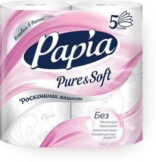 Туалетная бумага Papia Pure&Soft пятислойная: характеристики, 