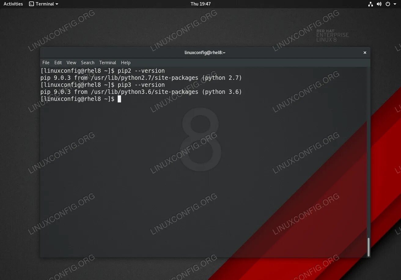 How to install Pip. Red hat Enterprise Linux 8.3. Установить пип. Где надо писать Pip install.