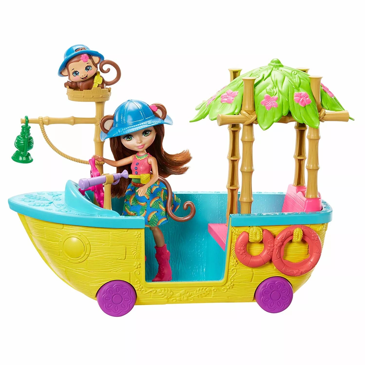 Игровой набор Mattel Enchantimals - джунгли-лодка gfn58. Набор Enchantimals джунгли-лодка мерит Мартыша, gfn58. Энчантималс обезьянка джунгли лодка. Энчантималс лодка.