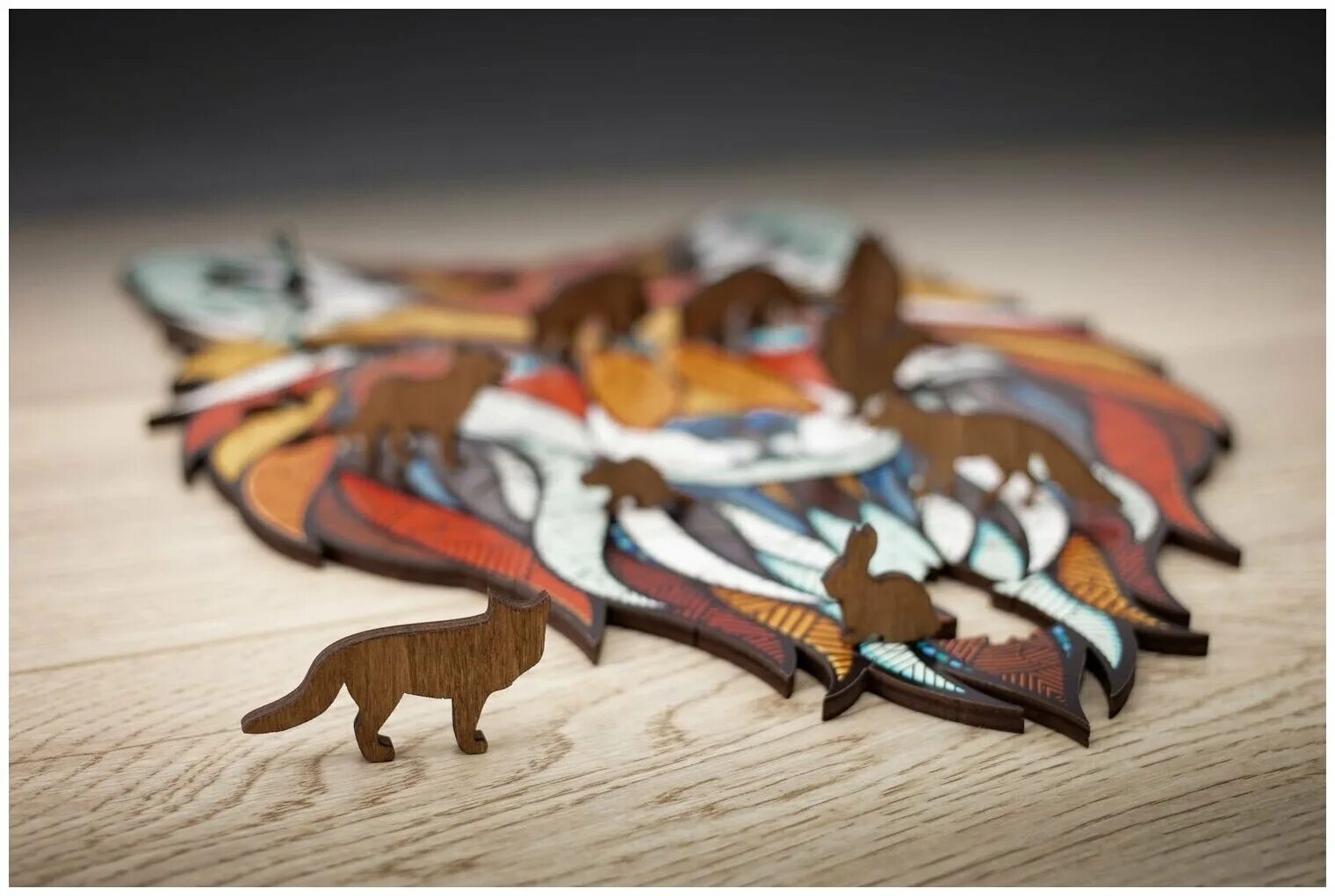 Мозаика лиса деревянная. Пазл лис. Деревянный пазл лисичка. Пазл лис. Unidragon пазлы огненная лиса.