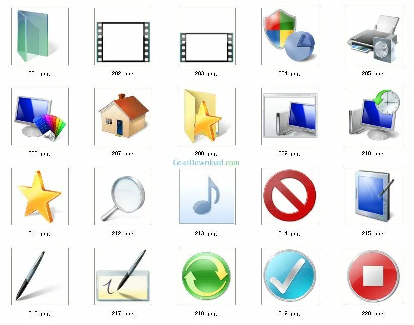 Windows 7 icons