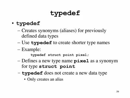 Typedef c