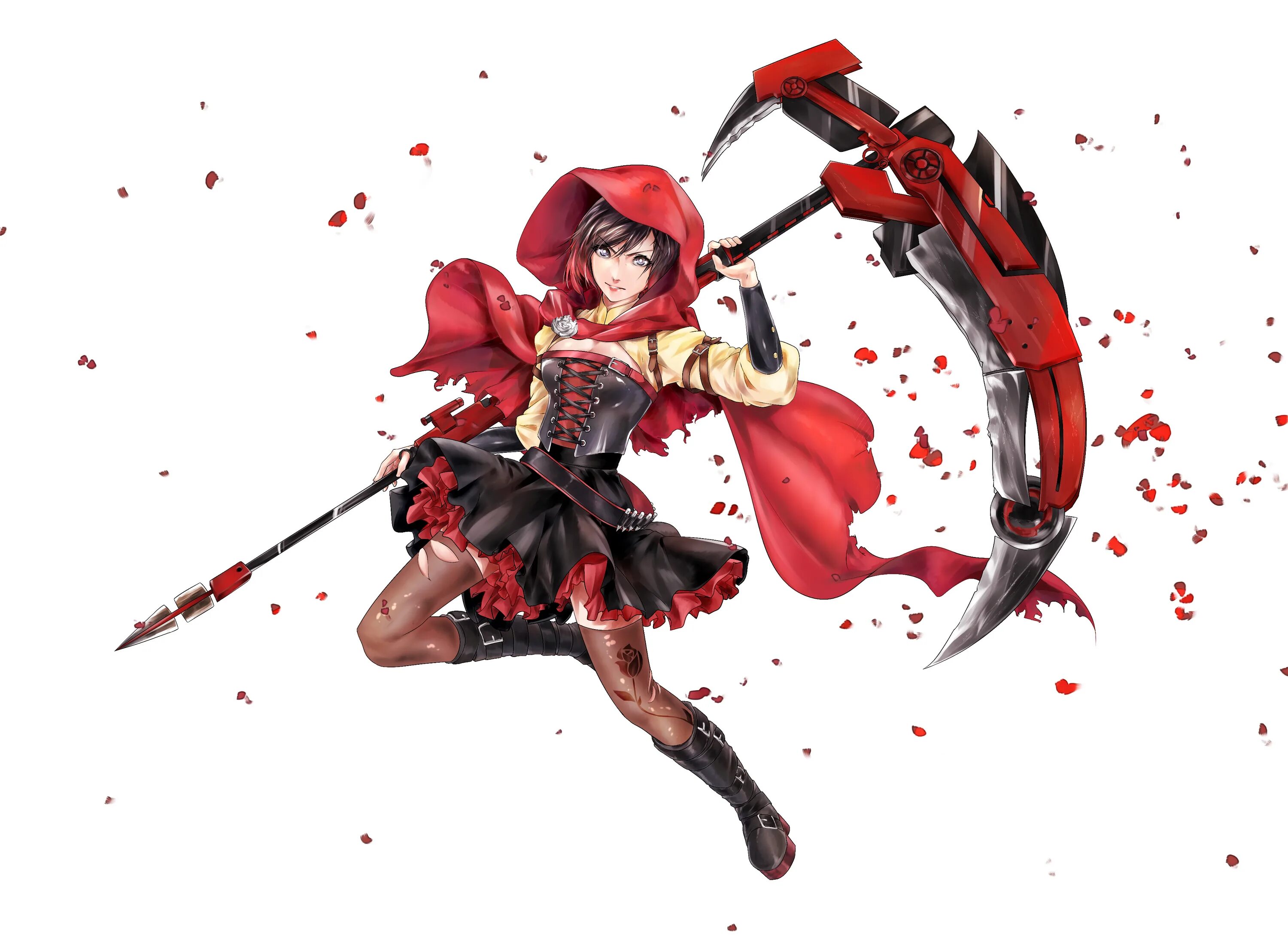 Девочка руби. RWBY Ruby Rose оружие. RWBY Руби Роуз оружие. Блэк Роуз RWBY.