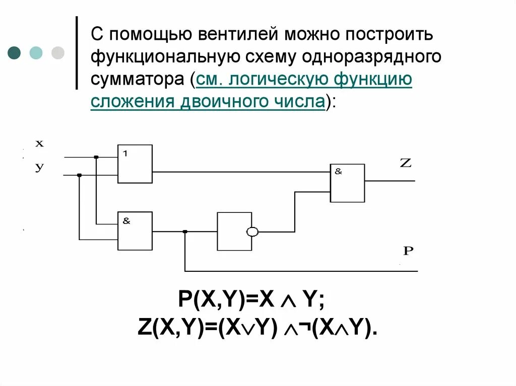 Простейшее логическое устройство. Простейшее логическое устройство