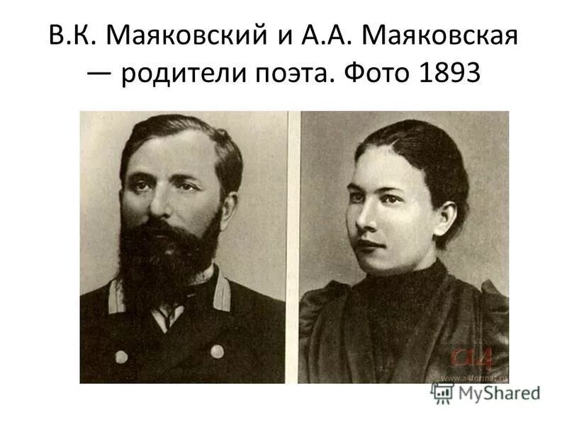 родители маяковского