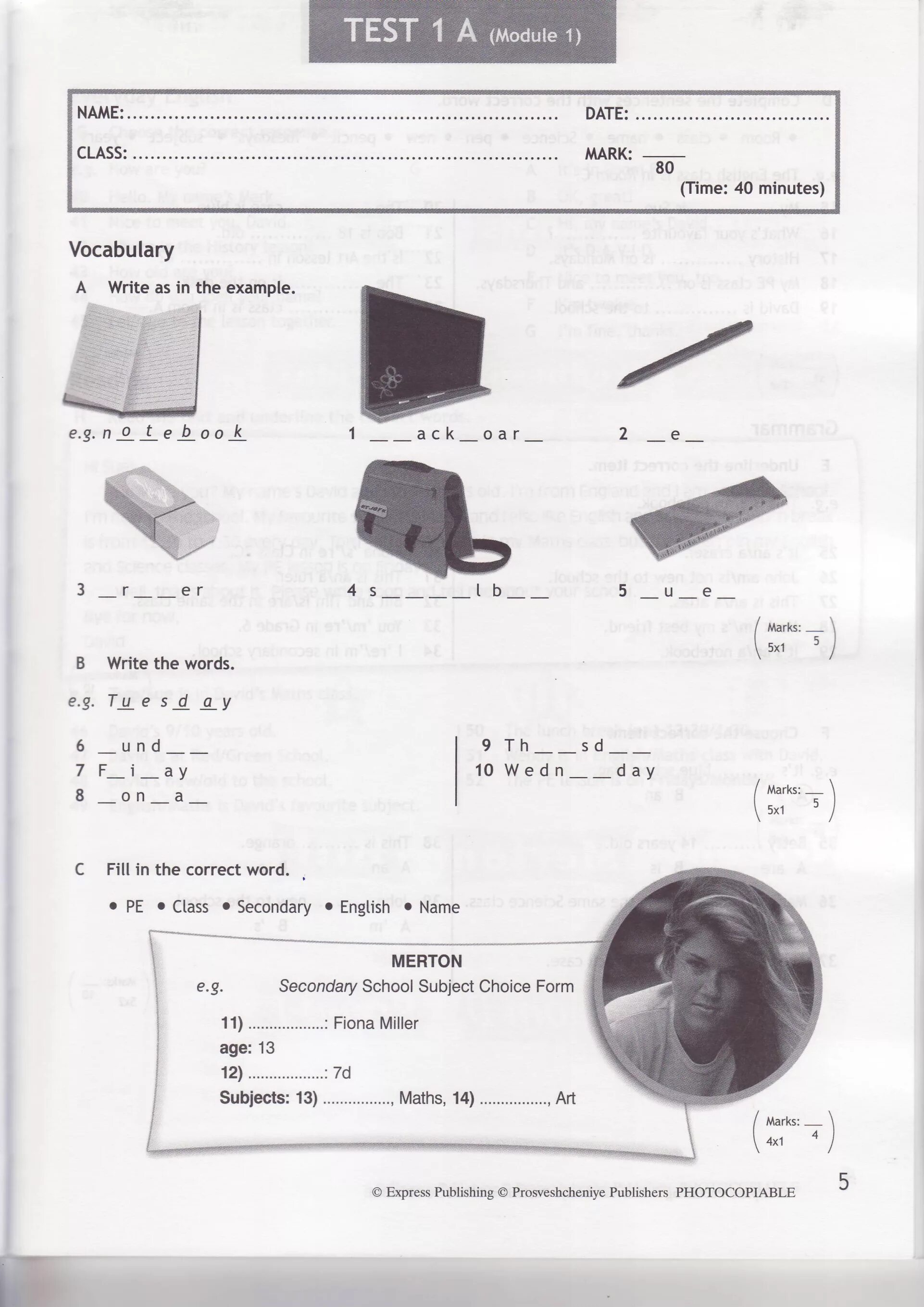 Spotlight 5 booklet ответы. УМК контрольные задания Spotlight 5. Test booklet 2 класс Spotlight. Контрольная по английскому языку 5 класс Spotlight модуль 1. Spotlight 3 класс Test booklet модуль 6.