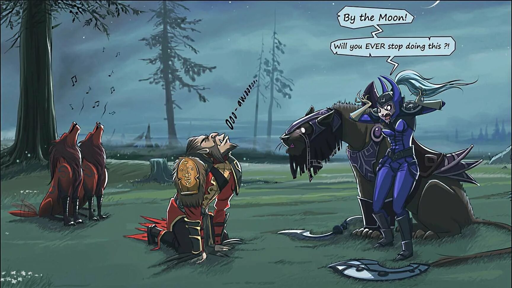 Дота 2 смешной. Дота 2 луна и ликан. луна дота 2. dota 2 ликан. луна дота 2 арт.